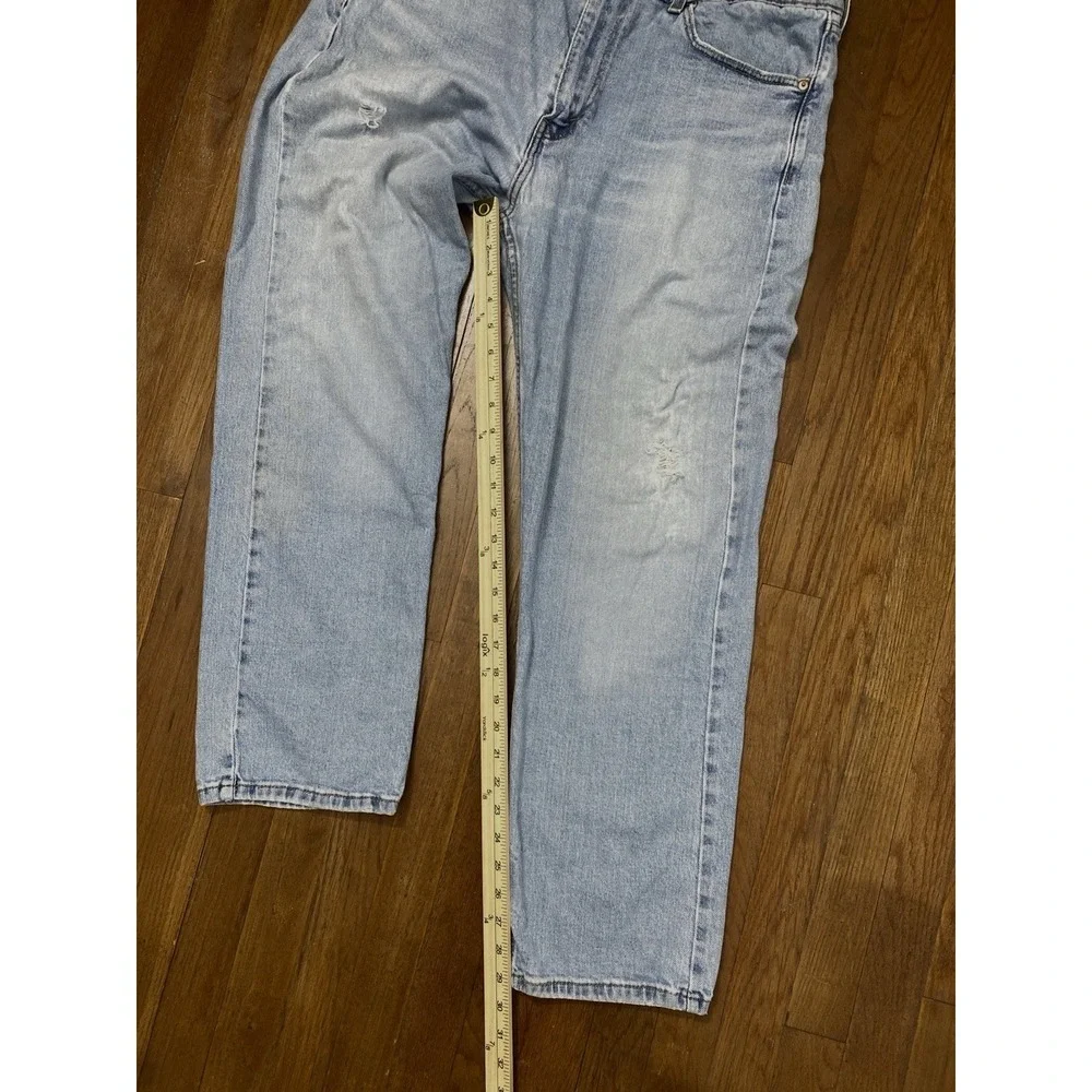 Levis 505 Jeans Mens Sz 36x29 Fit Straight Leg Distressed Broken-In Light Wash‎